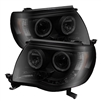 2005 - 2011 Toyota Tacoma Projector LED Halo Headlights - Black/Smoke