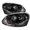 2006 - 2009 Volkswagen Golf Projector DRL Headlights - Black