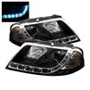 2001 - 2005 Volkswagen Passat Projector DRL Headlights - Black
