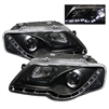 2006 - 2010 Volkswagen Passat DRL Projector Headlights - Black