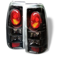 2000 - 2007 GMC Sierra HD Euro Style Tail Lights - Black