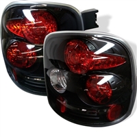 1999 - 2004 GMC Sierra 1500 Stepside Euro Style Tail Lights - Black