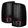 2007 - 2014 GMC Sierra HD LED Tail Lights - Black/Smoke