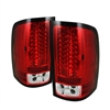 2007 - 2014 GMC Sierra HD LED Tail Lights - Red/Clear