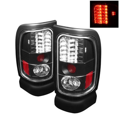 1994 - 2002 Dodge Ram 3500 LED Tail Lights - Black