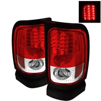 1994 - 2002 Dodge Ram 3500 LED Tail Lights - Red/Clear