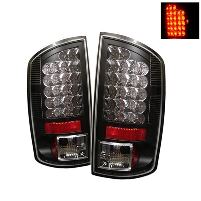 2007 - 2009 Dodge Ram 3500 LED Tail Lights - Black