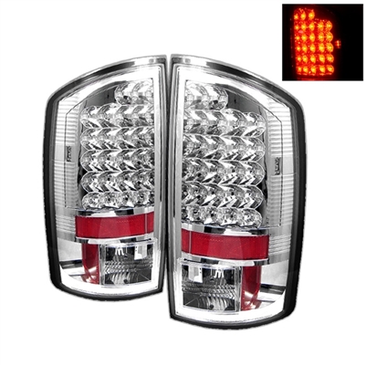 2007 - 2009 Dodge Ram 3500 LED Tail Lights - Chrome