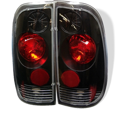 1999 - 2004 Ford F-450 Euro Style Tail Lights - Black