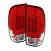 1999 - 2004 Ford F-350 LED Tail Lights - Red/Clear