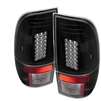 2005 - 2007 Ford F-350 LED Tail Lights - Black