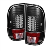 2005 - 2007 Ford F-550 LED Tail Lights - Black