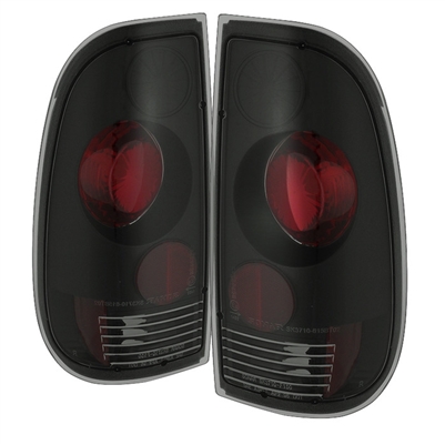2005 - 2007 Ford F-350 Euro Style Tail Lights - Black/Smoke