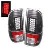2008 - 2010 Ford F-550 LED Tail Lights - Black