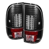 2008 - 2010 Ford F-550 LED Tail Lights - Black