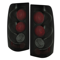 2004 - 2007 Chevy Silverado 3500 Euro Style Tail Lights - Black/Smoke