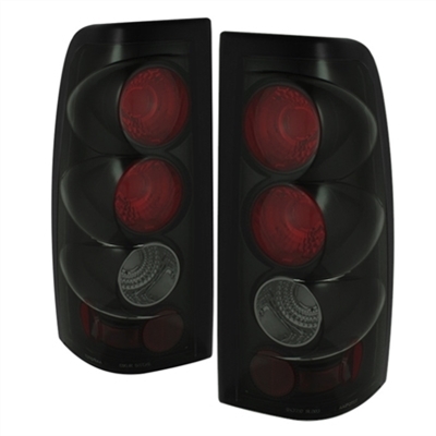 2004 - 2007 Chevy Silverado 3500 Euro Style Tail Lights - Black/Smoke