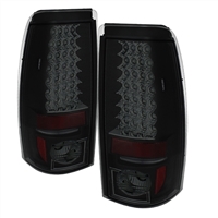 2004 - 2007 Chevy Silverado 3500 LED Tail Lights - Black/Smoke