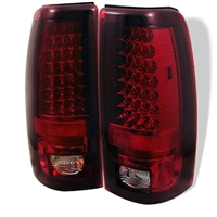 2004 - 2007 Chevy Silverado 3500 LED Tail Lights - Red/Clear