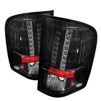 2007 - 2014 Chevy Silverado 3500HD LED Tail Lights - Black