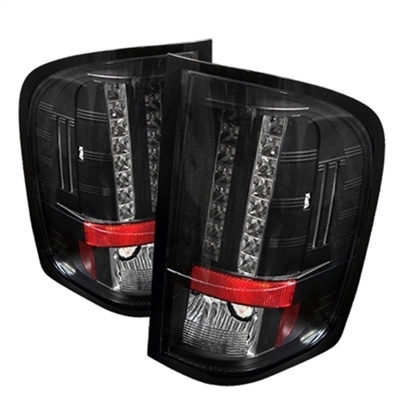 2007 - 2014 Chevy Silverado 3500HD LED Tail Lights - Black