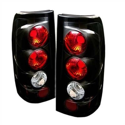 2001 - 2007 GMC Sierra 3500 Euro Style Tail Lights - Black