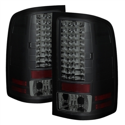 2007 - 2014 GMC Sierra 3500HD LED Tail Lights - Black/Smoke