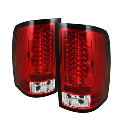 2007 - 2014 GMC Sierra 3500HD LED Tail Lights - Red/Clear