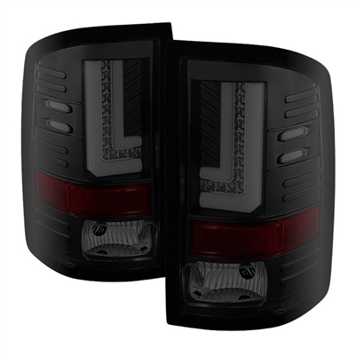 2015 - 2019 GMC Sierra 3500HD LED Tail Lights - Black/Smoke