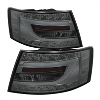 2005 - 2008 Audi A6 4Dr Light Bar LED Tail Lights - Smoke