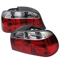 1995 - 2001 BMW 7-Series E38 Crystal Tail Lights - Red/Clear