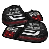 2000 - 2003 BMW 3-Series E46 2Dr Coupe Light Bar LED Tail Lights - Black