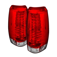 2007 - 2013 Chevy Avalanche LED Tail Lights - Red/Clear