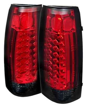 1992 - 1999 Chevy Suburban LED Tail Lights - Red/Smoke