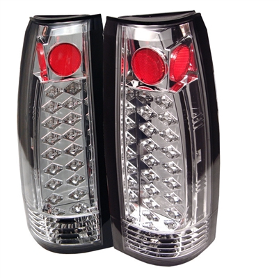 1994 - 1999 Chevy Tahoe LED Tail Lights - Chrome