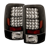 2000 - 2006 Chevy Tahoe (Lift Gate) LED Tail Lights - Black