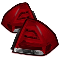 2006 - 2013 Chevy Impala LED Tail Lights - Red/Clear