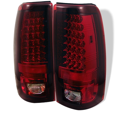 2003 - 2007 Chevy Silverado LED Tail Lights - Red/Clear