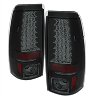 1999 - 2007 GMC Sierra LED Tail Lights - Black/Smoke