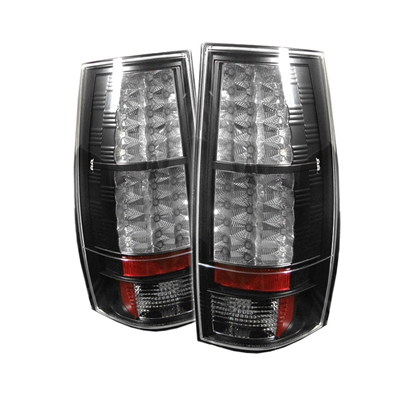 2007 - 2014 Chevy Suburban LED Tail Lights - Black