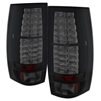 2007 - 2014 Chevy Suburban LED Tail Lights - Black/Smoke