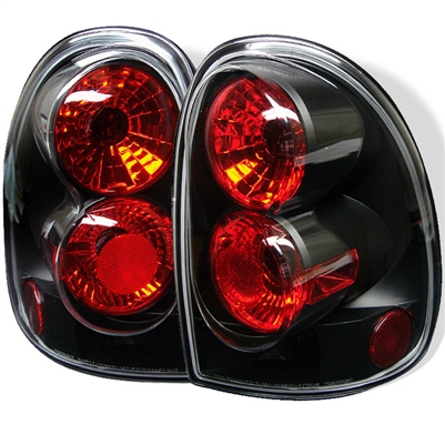 1996 - 2000 Chrysler Town & Country Euro Style Tail Lights - Black