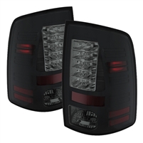 2009 - 2018 Dodge Ram 1500 LED Tail Lights - Black/Smoke