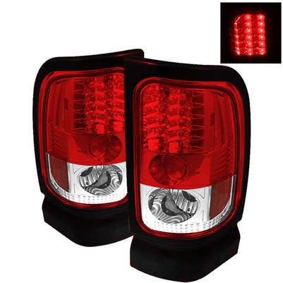 1994 - 2001 Dodge Ram 1500 LED Tail Lights - Red/Clear