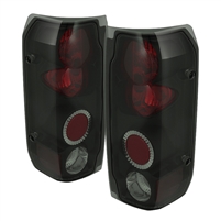 1987 - 1996 Ford F-150 Euro Style Tail Lights - Black/Smoke