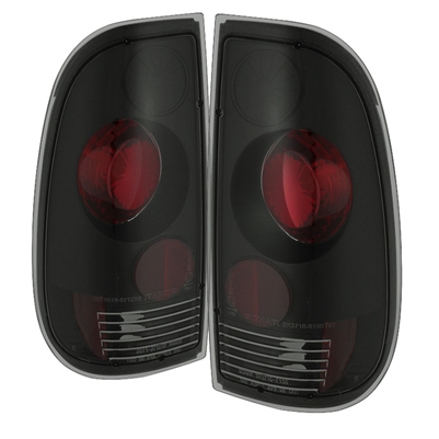 1999 - 2004 Ford Super Duty Euro Style Tail Lights - Black/Smoke
