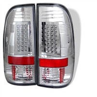 2005 - 2007 Ford Super Duty LED Tail Lights - Chrome