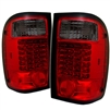 2001 - 2003 Ford Ranger LED Tail Lights - Red/Smoke