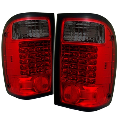 2004 - 2005 Ford Ranger LED Tail Lights - Red/Smoke