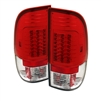 2011 - 2016 Ford Super Duty Version 2 LED Tail Lights - Red/Clear